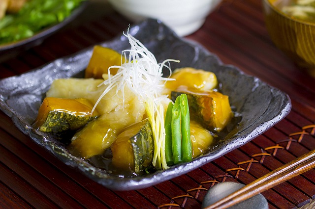 カレイと南京のショウガあんかけ